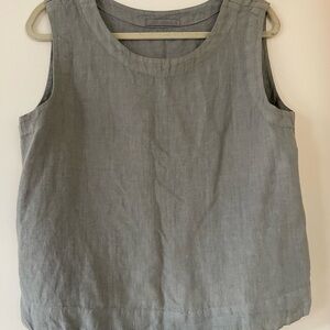 Cut Loose Charcoal Linen Tank Top